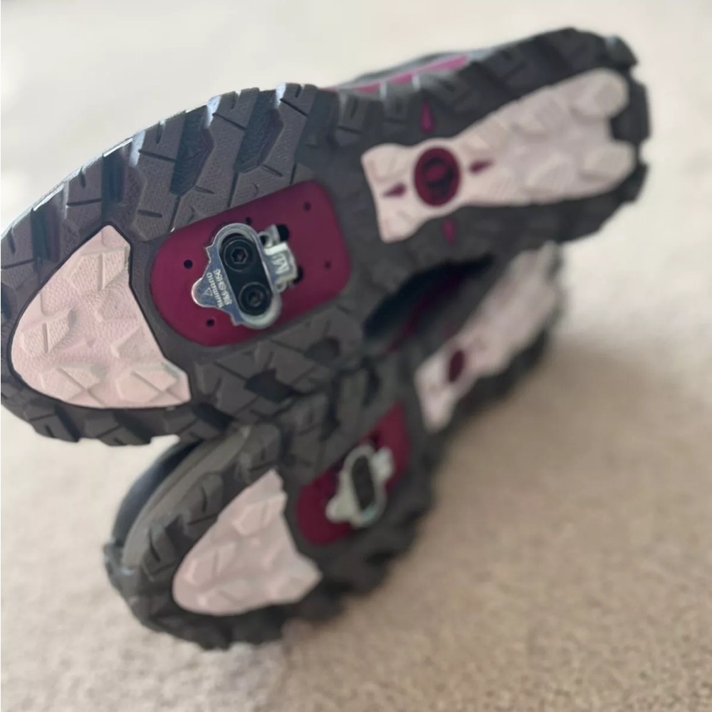 Pearl Izumi W X-Alp Drift II Cycling Shoes US 8.5 40 Gray Pink 2 Bolt - Picture 7 of 7